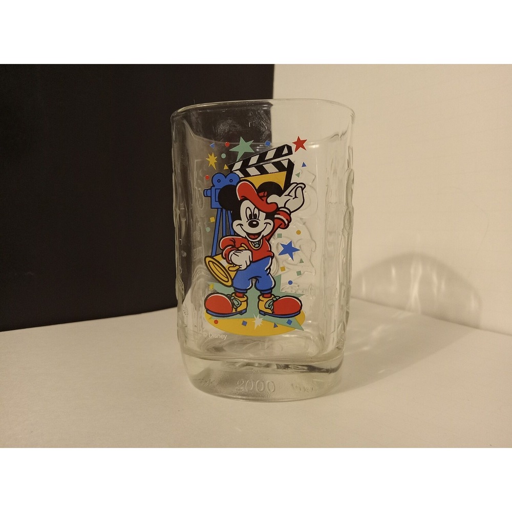 Mcdonalds Walt Disney World Mickey Mouse Glass Cup - 2000 Hollywood Studios